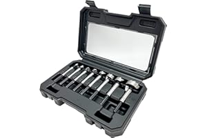 CORTOOL Forstner Bit Set 8Pcs Hex Shank, Wood Drill Bits Set with Multi Sided Shank