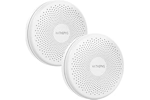 Carbon Monoxide Detector Smoke Detector Combo, HATHEPHS 10 Year Battery Ultra-Thin Photoelectric Smoke Alarm and CO Detector with Large Test/Silence Button, 2-Pack