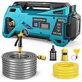 Cordless Water Transfer Pump Compatible for Makita 18V Battery (Tool Only) | 33ft Discharge Hose &amp; Multi-Mode Spray Gun, 3.5GPM, 66ft Max Head, 11.5ft Suction for Pool, Garden, RV, Aquarium &amp; Fountain