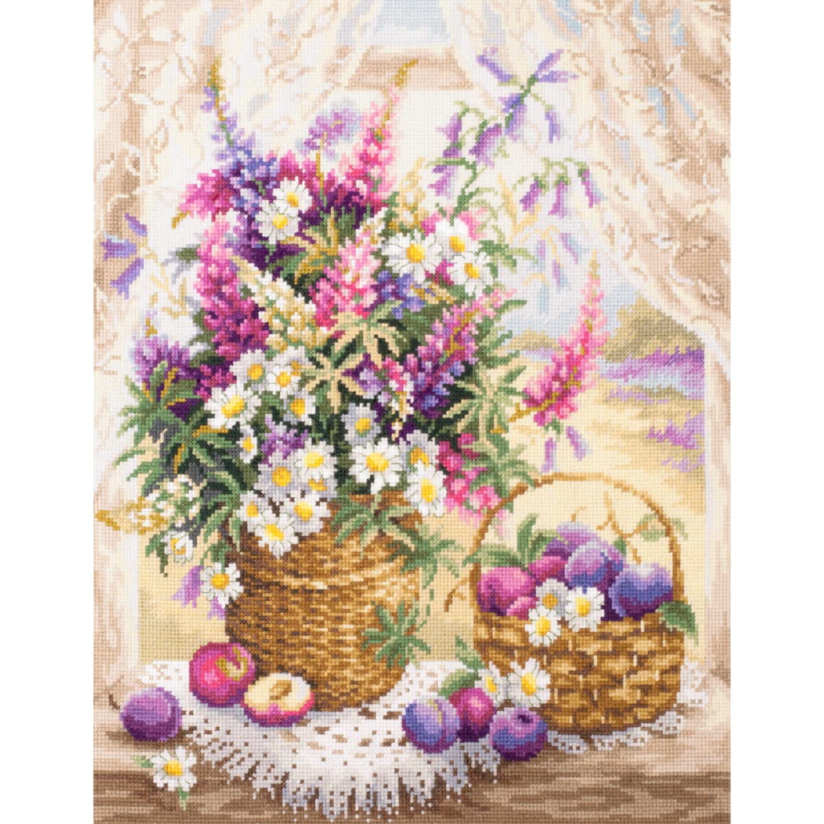 Magic needle 100-182 ZW Sommer Aroma Counted Cross Stitch Kit with Zweigart Edition Cotton Multi-Coloured 32 x 40 cm