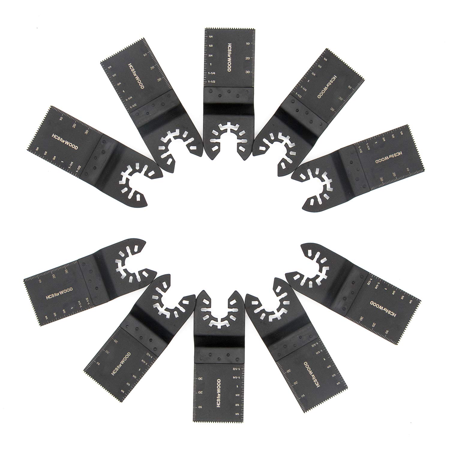 Yunjiadodo 10PCS Wood Cutting Saw Blade Oscillating Kit Multi Tool for Dremel Fein Multimaster Makita Bosch Mix Multitool Blades Set (10pcs)