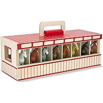 wooden play horse stables