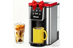 Single Serve Coffee Maker for K-Cup Pod and Grounds, Hot and Iced Coffee Maker with 5 Brew Sizes, 50oz Removable Reservoir, F