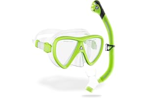 Cressi Adult Snorkeling Kit, Mask & Dry Snorkel - Quality Equipment for Discovering The Underwater World - Ocean Combo: Designed in Italy