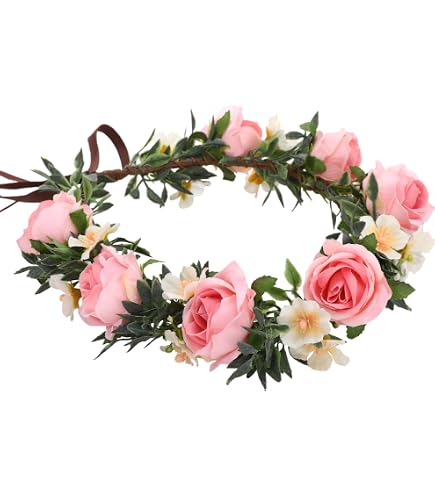 Amazon.com : Vividsun Flower Crown Floral Wreath Headband  display picture 1