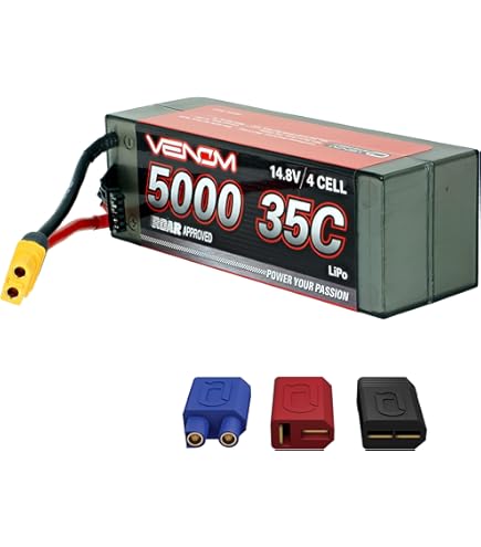 Amazon.com: Traxxas 14.8V 5000mAh 4-Cell LiPo Battery, Long