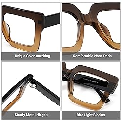 Zeelool Stylish Acetate Thick Oversized Square