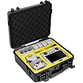 FPVtosky Hard Case for DJI Mini 3/ Mini 3 Pro, Waterproof Mini 3 / Mini 3 Pro RC Carrying Case Bag, Free Props Strap and Micr