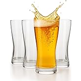 Ksestor Beer Flight Glasses Set of 4 – Small 7 OZ – Beer Tasting Glasses for Craft Flights & Drink Sampler Trays – Durable Mini Pub Cups for Tastings