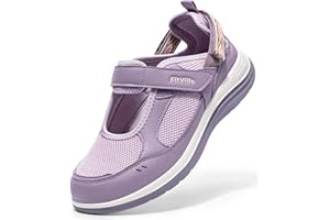 FitVille Diabetic Shoes for Women Extra Wide Diabetic Womens Sandals, Walking Shoes with Adjustable Closures Arch Support, Or