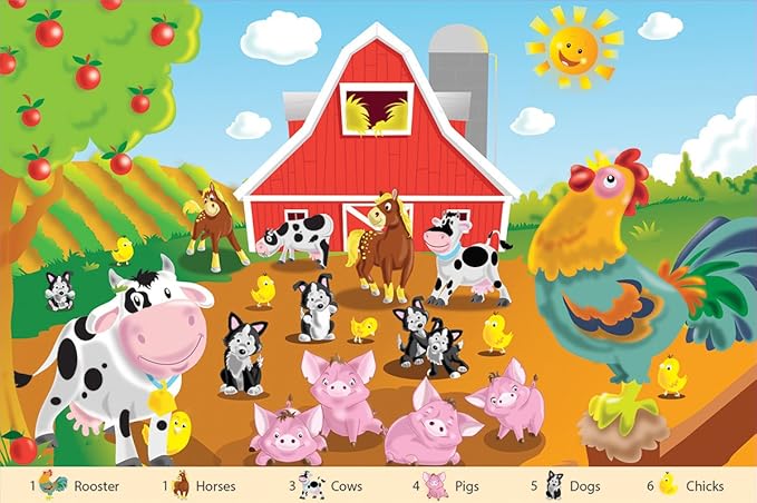 White Mountain Puzzles Farm Friends - 24Piece Floor Puzzle