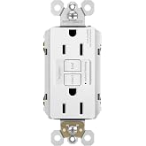Legrand Radiant 15 Amp GFCI Decorator Duplex Outlet White 1 Pack