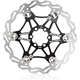 BUCKLOS 160mm 180mm 203mm Floating Disc Brake Rotor, Stainless Steel MTB Brakes Rotors with 6PC Bolts, Ultra-light Floating D