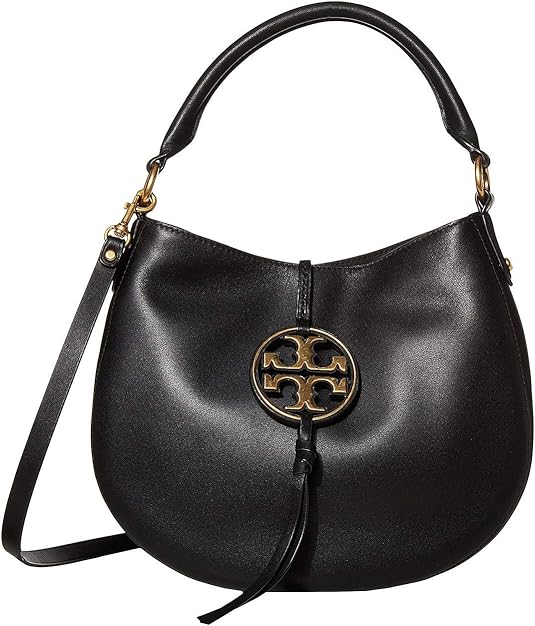 Amazon.com: Tory Burch Miller Metal Mini Hobo Black One Size: Shoes