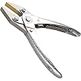 The Beadsmith Flat Nose Parallel Plier - 5.5 inches (140mm), Steel tool for jewelry making, with spring