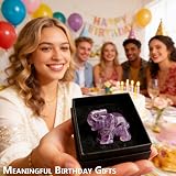 XIANNVXI Amethyst Crystal Elephant Ornament, Healing Figurine Gift view 7