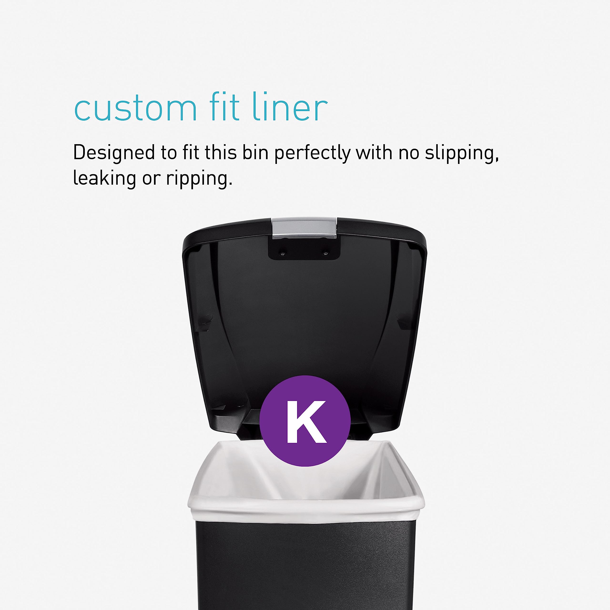 simplehuman 40 Liter / 10.6 Gallon Slim Kitchen Step Trash Can With