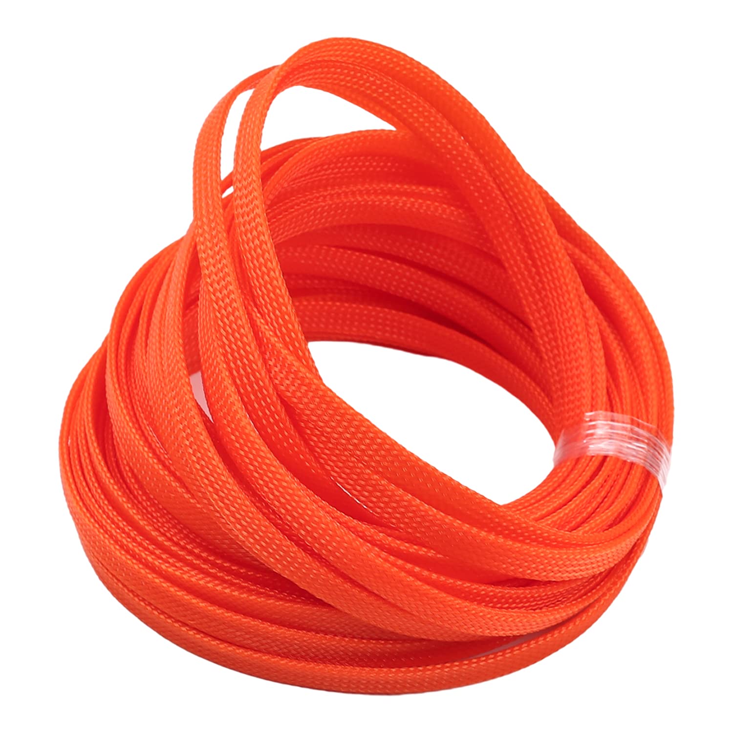 Othmro 10m Cable Tidy Sleeve, Diameter 8mm, Braided Cable Management Protector, Cable Organizers Wire Tidy Tube for Desk TV PC, 1 Pc Orange