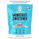 Lakanto Powdered Monk Fruit Sweetener With Erythritol, Powdered Sugar Substitute Sweetener For Baking & Cooking Waffles, Donu