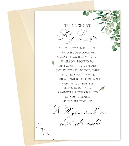 DOI-LANEE Borsa Regalo In Lino Per Matrimonio | Con Scritta 'Will You Walk Me Down The Aisle' | Borsa Porta Vino Per Fidanzamento, Papà E Mamma