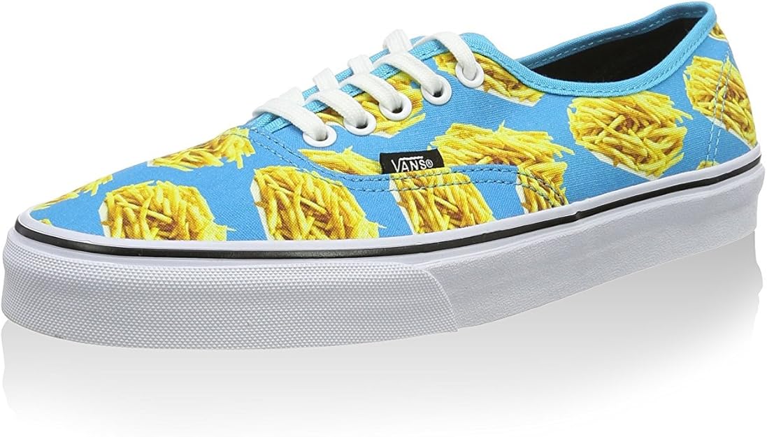 vans azules suela marron