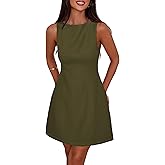 PRETTYGARDEN Womens Formal Short Dresses 2026 Summer Sleeveless Boat Neck A Line Elegant Mini Cocktail Party Dress