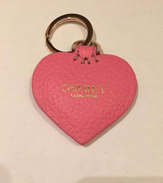 Osprey London Pink Nappa Leather Heart Keyring Boxed Amazon.co.uk