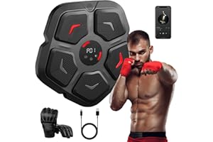 Kuvictewl Music Boxing Machine with Boxing Gloves, Suitable for 1 or 2 Players, Smart Bluetooth, Wall Mounted, Professional Music Boxing Workout Equipment for Adults & Kids - 2024