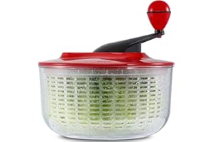 GEEDEL Salad Spinner Large 5L Capacity, Easy to Clean Lettuce Spinner with Bowl, Vegetable Washer Dryer Dishwasher Safe Ideal for Vegetables and Fruits without BPA, Large 4.5 Quart