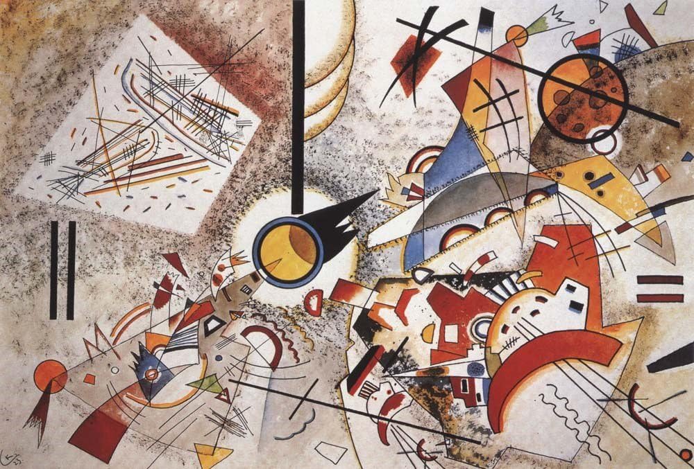 Bustling Aquarelle c1923 by Wassily Kandinsky Art Print, 24 x 16 inches
