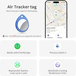 Air Tracker Tags 4 Pack Blue, 5.3 Bluetooth Tracker