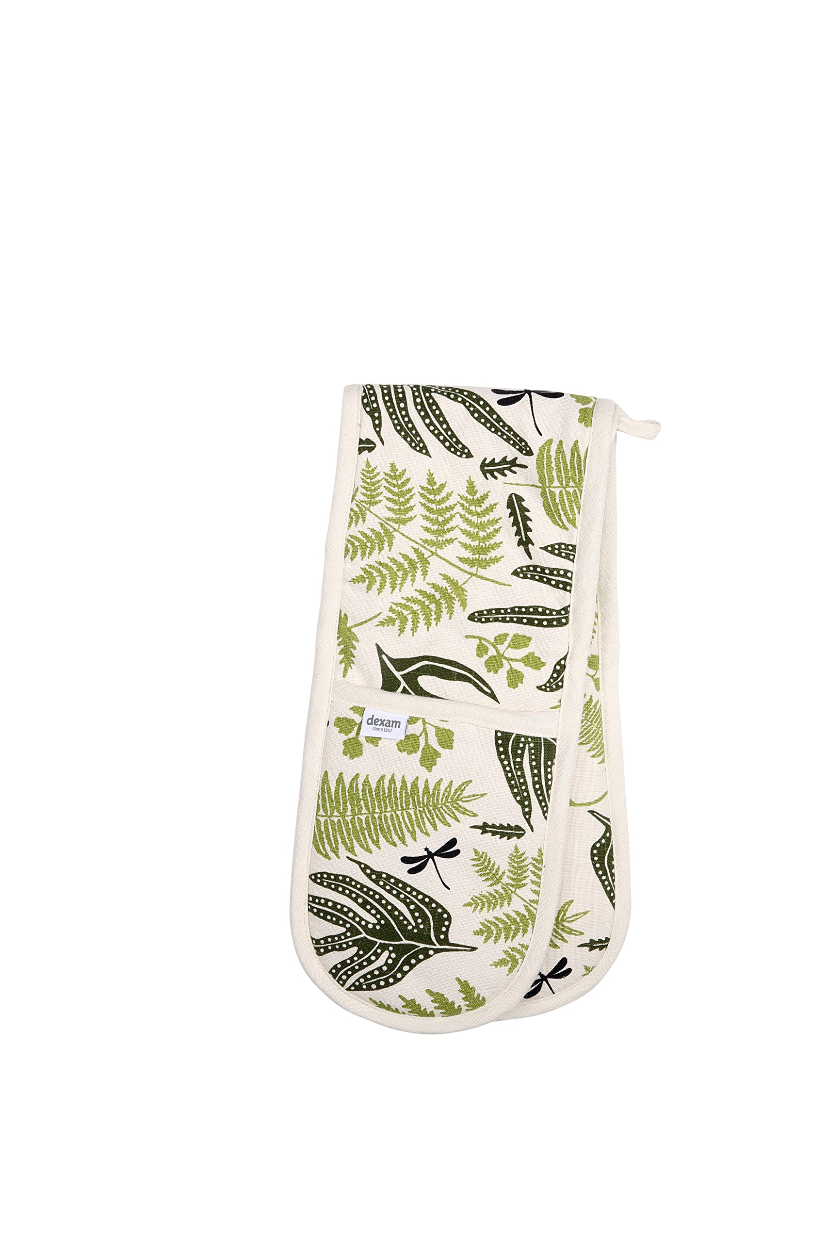 Dexam Organic Fern Double Oven Gloves, Green