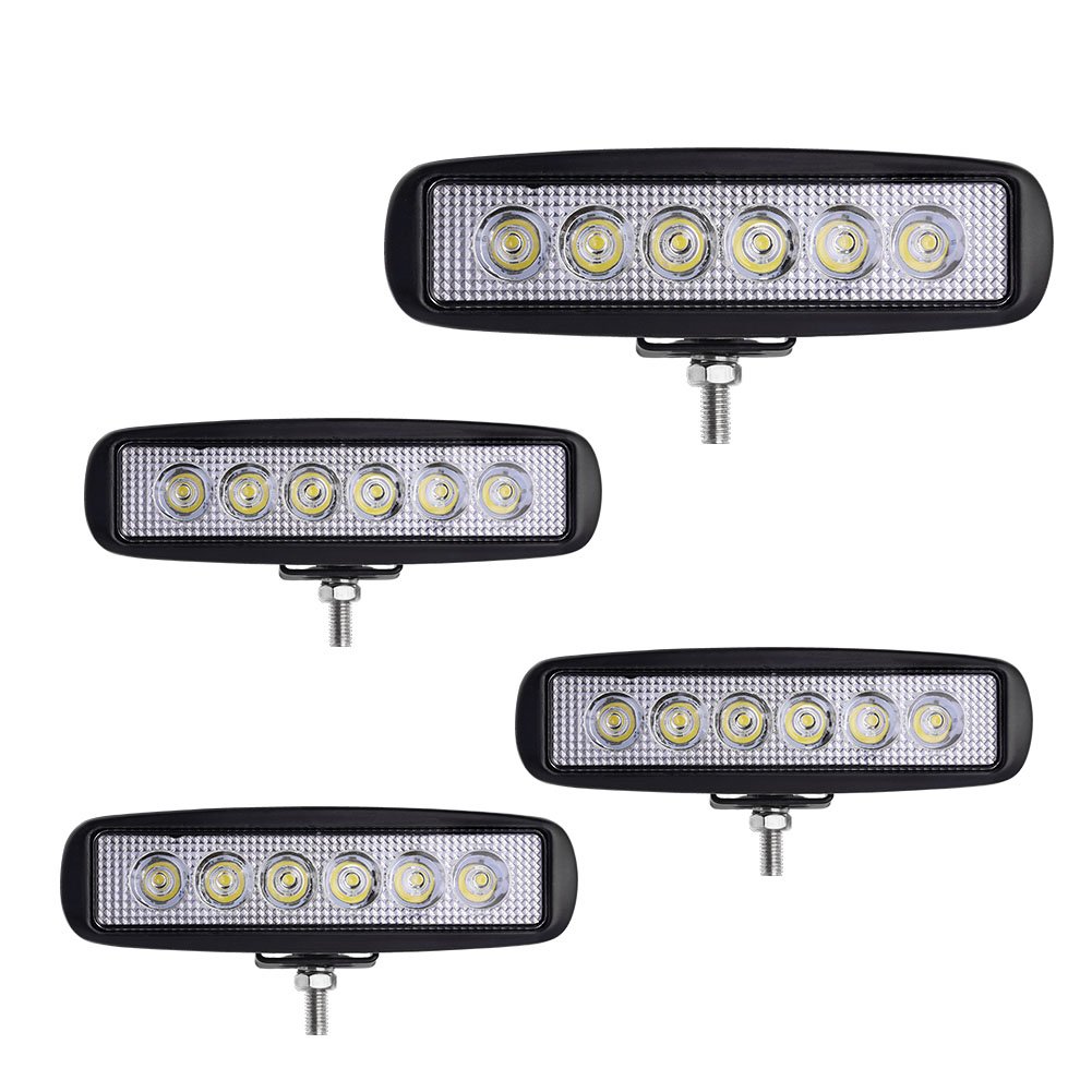 YITAMOTOR 4PACK 18W Spot Led Work Light 6\'\' LED Light Pod Light Driving Fog Offroad Light Waterproof for ATV JEEP Pickup Trucks Boat 12V 24V