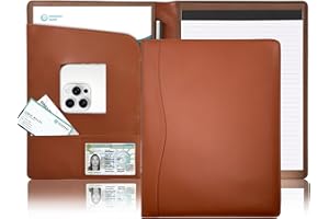 Porte-documents juridique en cuir avec couverture pour bloc-notes format lettre A4 pour le bureau et l'école