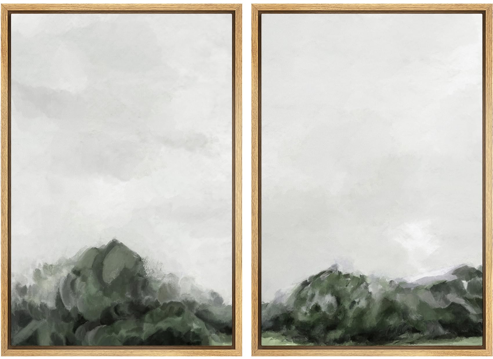 MUDECOR Framed Wall Art Print Set Green and Gray