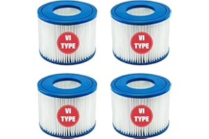 Type 6 spa Filters and hot tub Filters Replacement Cartridge for Inflatable hot tubs requiring Type 6 Filters, 4.2 x 3.1 inch