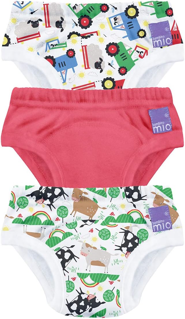 Bambino Mio, Potty Training Pants, Farmer Friends, 23 Years, 3 Pack BigaMart