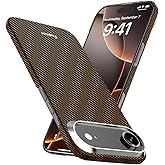 Foenor Aramid Fiber for iPhone 17 Air Case, Compatible with MagSafe, Ultra Thin & Lightweight Case for iPhone 17 Air,Kevlar Aramid Fiber with Ultra-Slim Caseless Feel (Plain/BlackGold)