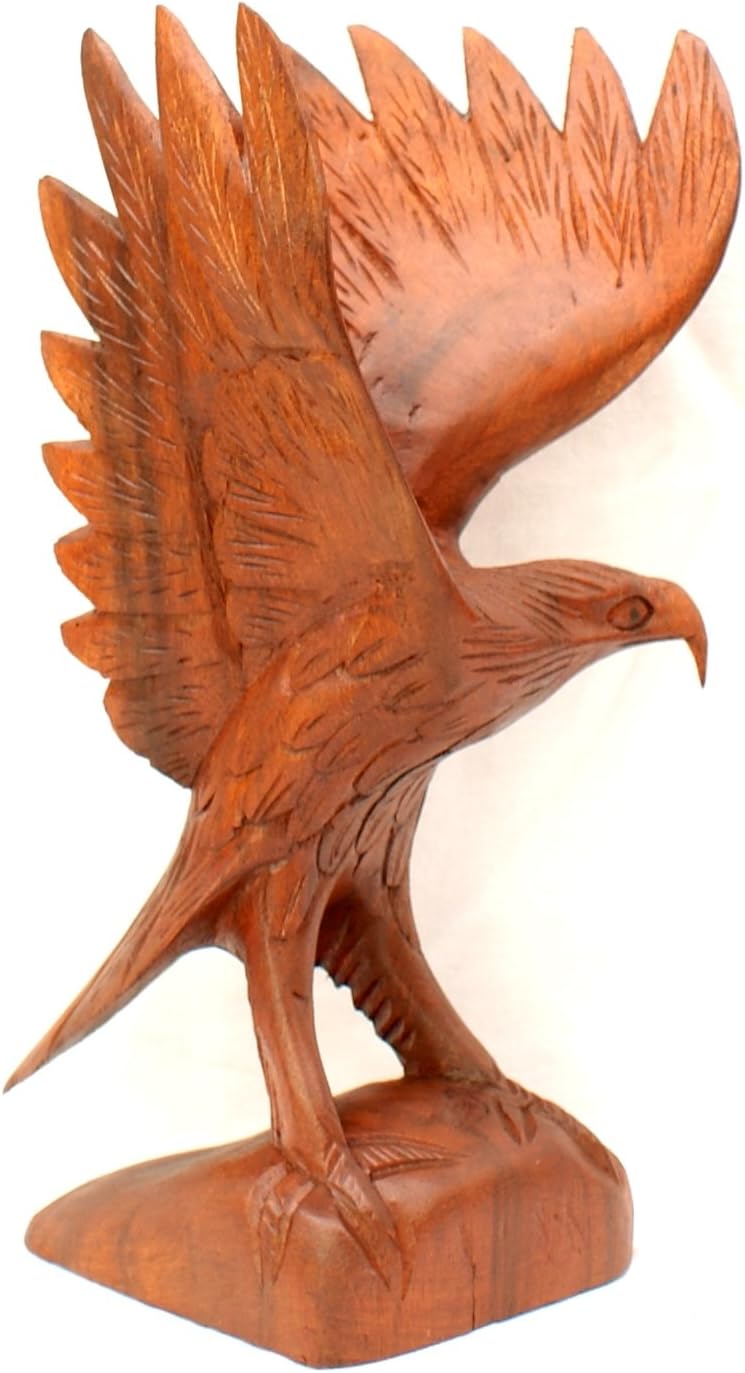 Hadiah UK Hand Carved Wooden Eagle 30cm Bird of Prey Amazon.co.uk