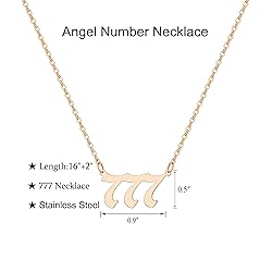 Tavuala Angel Number Necklace For Women, 18K Rose