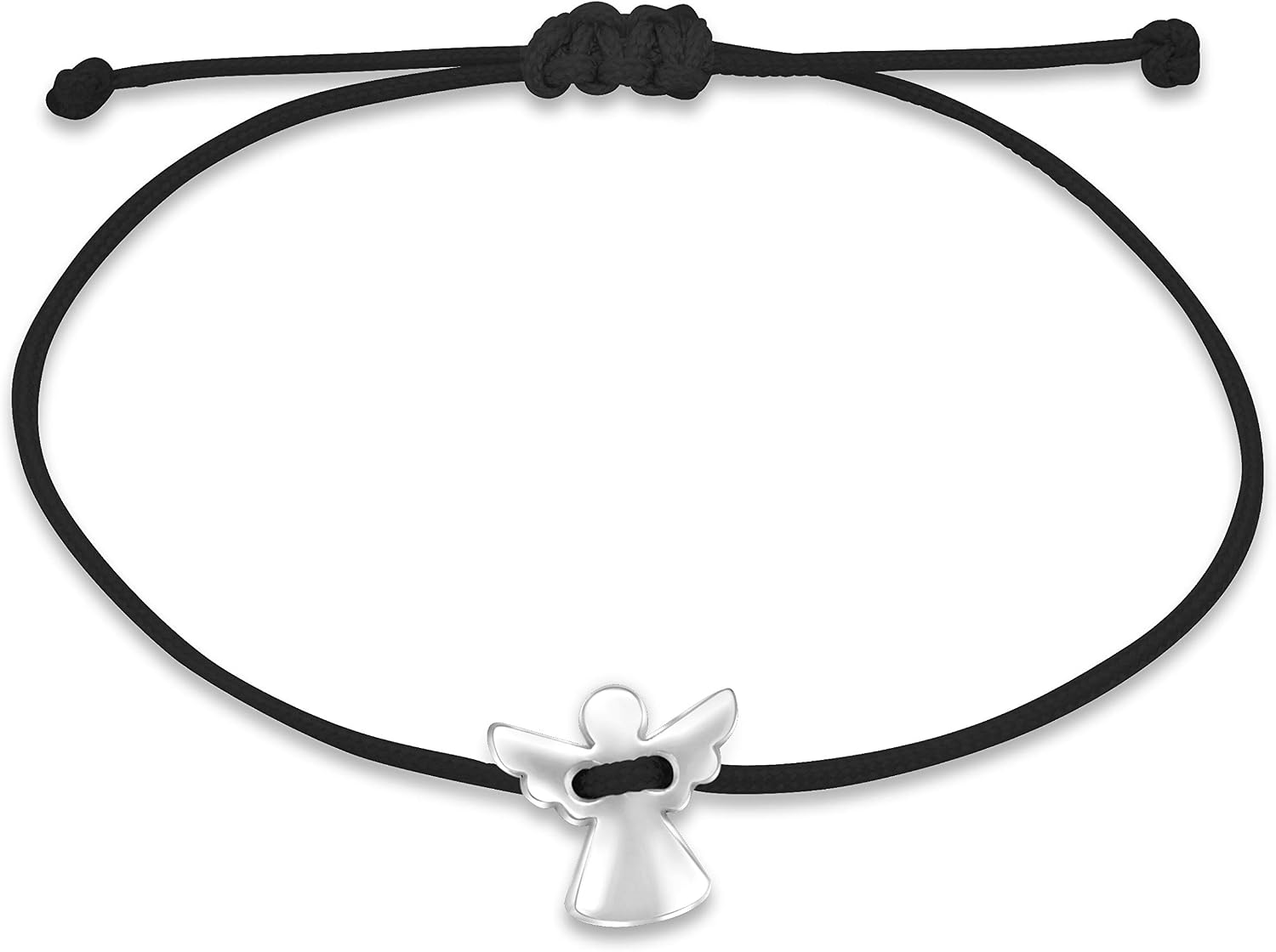 Nuoli® Guardian Angel Bracelet (German Handmade), Cute Lucky Charm for Women and Girls, Silver, 7.8 inch