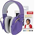 Alpine Muffy Kids - Hearing Protection - CE & ANSI Certified - Adjustable for Ages 3-16 years - Noise Cancelling Headphones - 25dB Sound Reduction Ideal for Protection and Concentration Aid – Purple