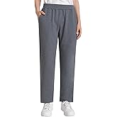Weintee Women's Petite Elastic Waist Cotton Pants for Elderly