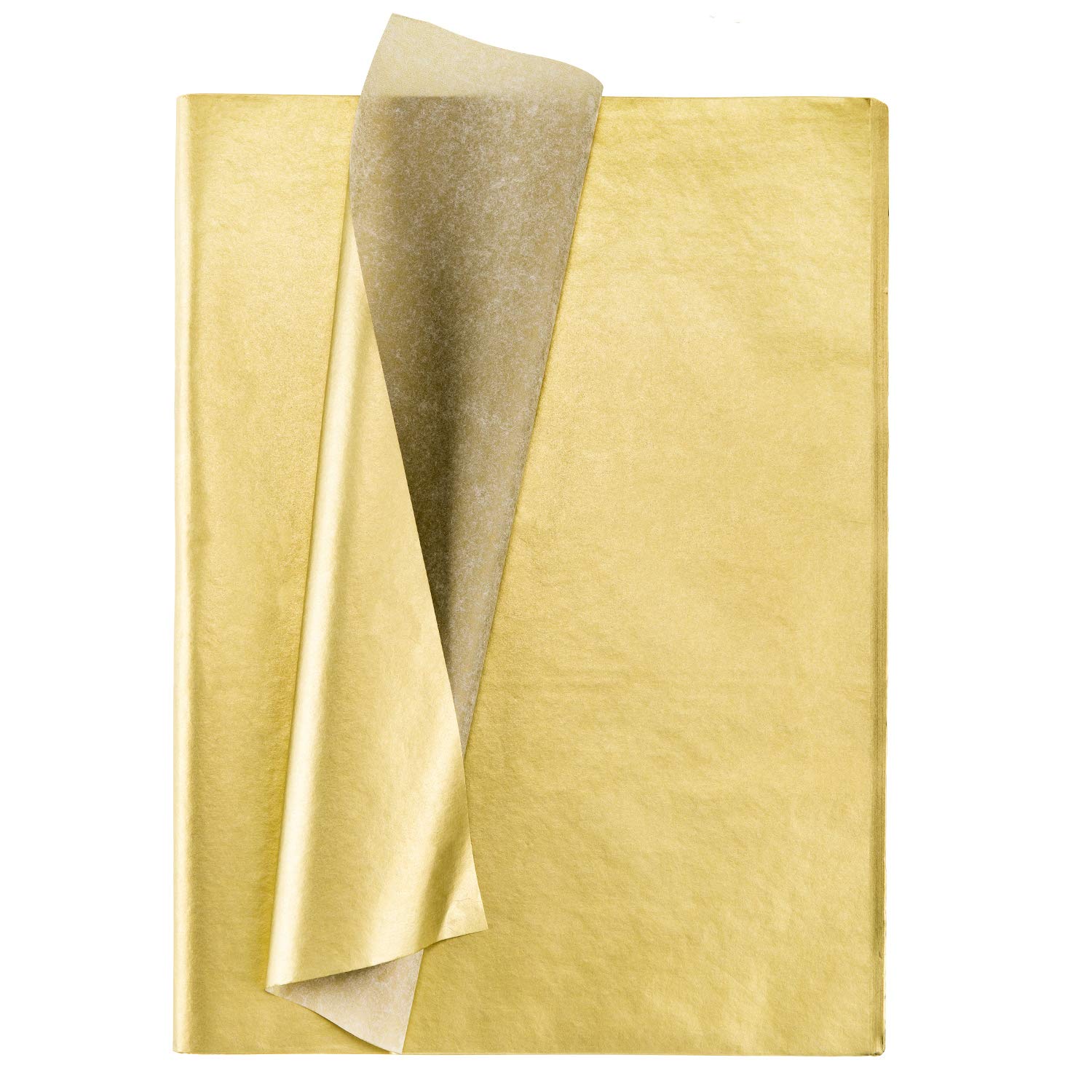 Whaline Gold Tissue Paper Bulk 100 Tissue Paper Sheets Metallic Gift Wrapping Paper Gold Gift Wrap Tissue Paper Bulk for DIY Crafts Weddings Birthday Showers Arts Craft Party Favor Decoration