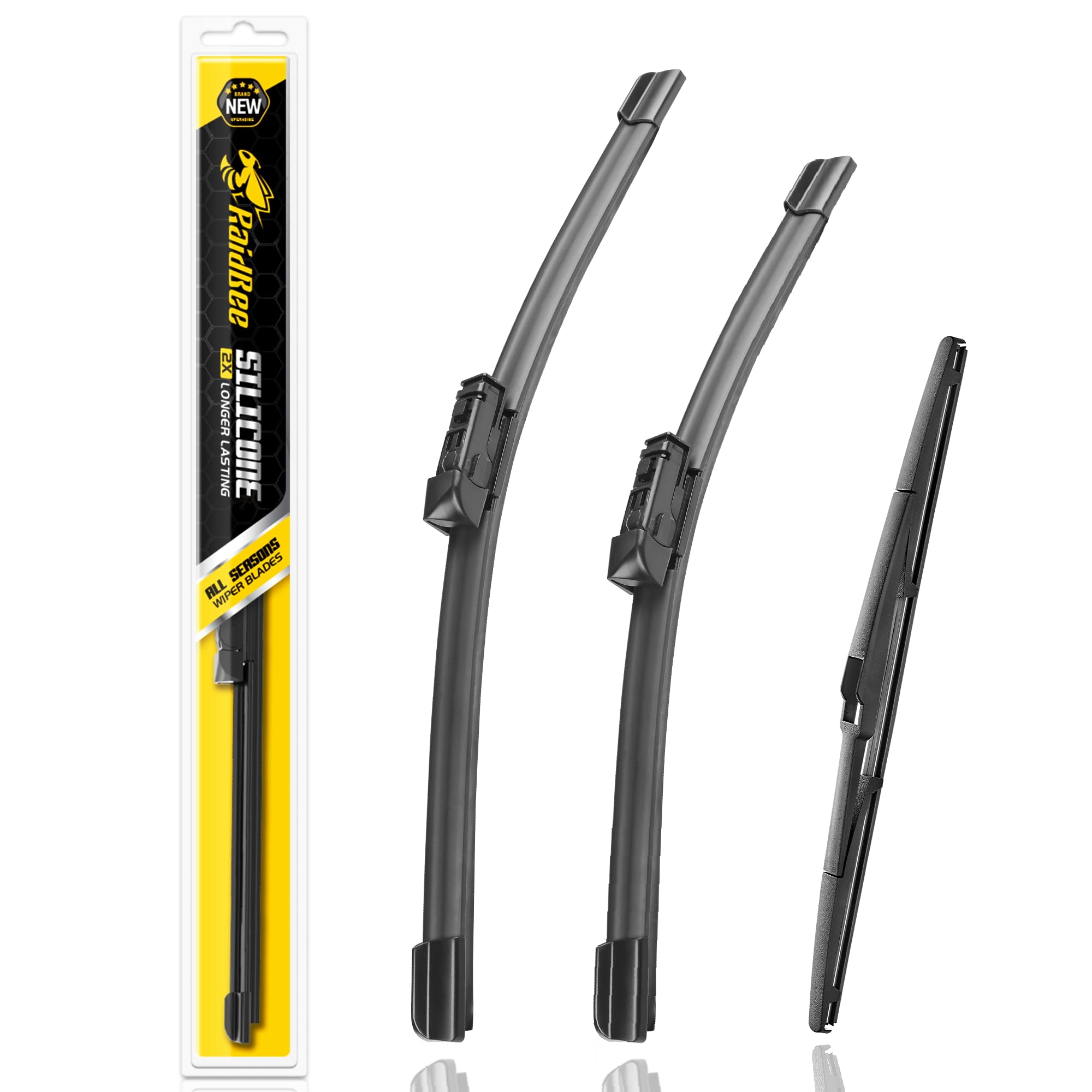 Photo 1 of Raidbee® Silicone Windshield Wiper blades 3 pack Replacement for MAZDA CX5 CX9 CX-5 CX-9 2023 2022 2021 2020 2019 2018 2017 All-Season Silicone Windshield Wipers 24" 18" 14"