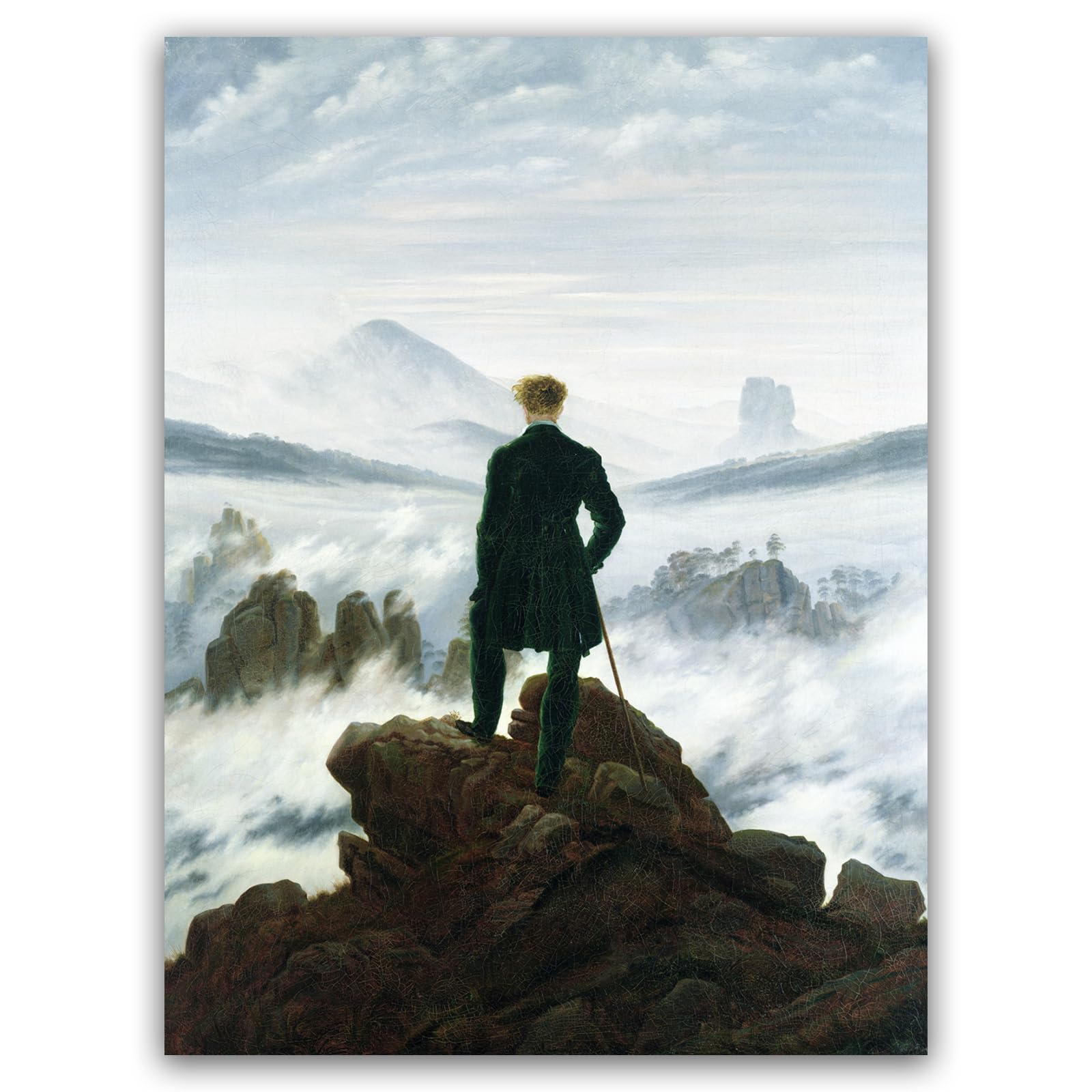 Caspar David Friedrich Prints - Wanderer Above the
