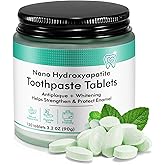 Toothpaste Tablets 150P-Nano Hydroxyapatite Toothpaste Chewable Toothpaste Tablets for Sensitive Teeth,Flouride&amp;Plastic Free Friendly Travel Tabs,Whitening Teeth&amp;Freshens Breath