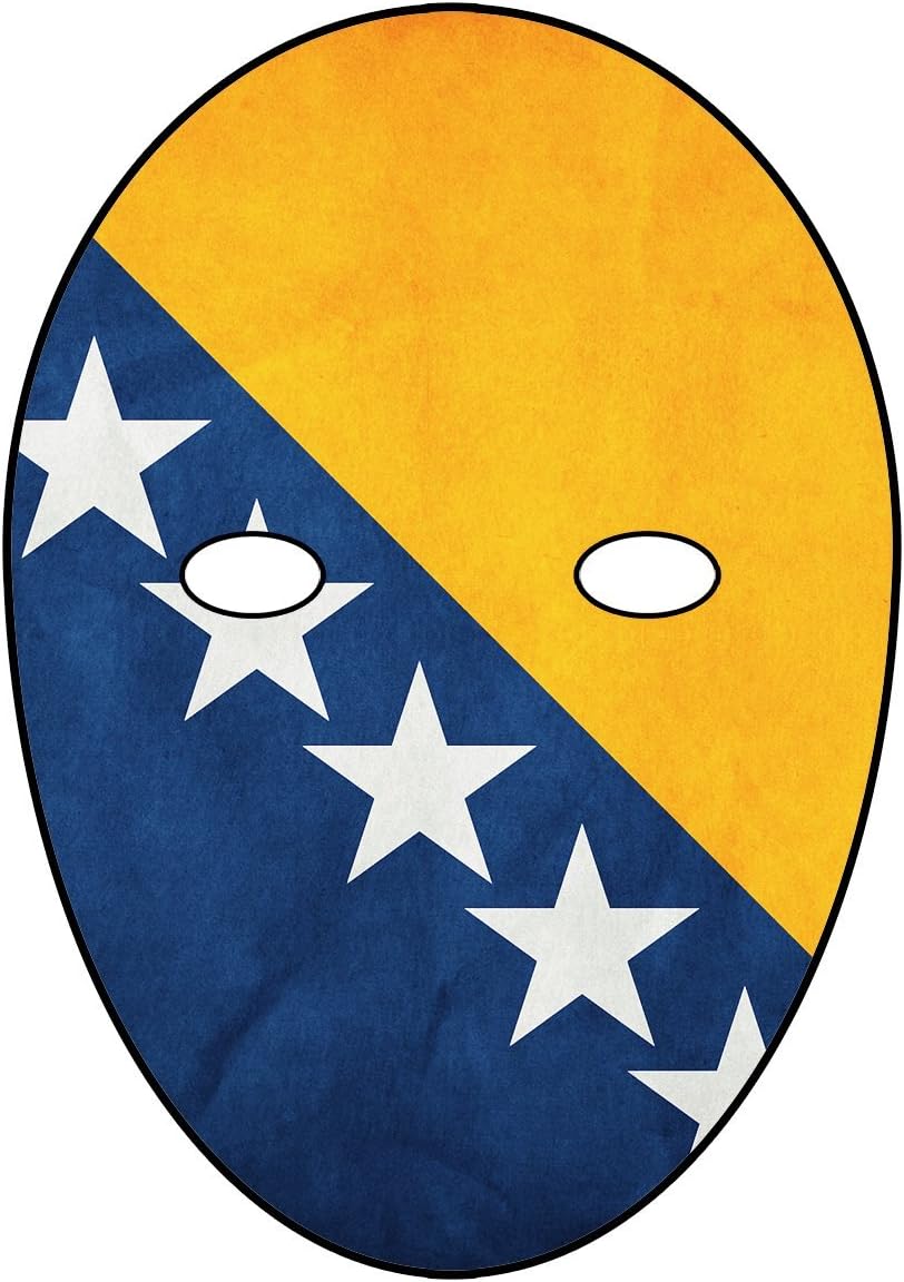 Soccer World Cup - Bosnia and Herzegovina - DIY Card FACE MASK KIT - DO IT Yourself