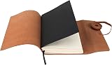 KomalC Handmade Leather Journal 8 x 6 Distressed Tan Buffalo Leather view 8
