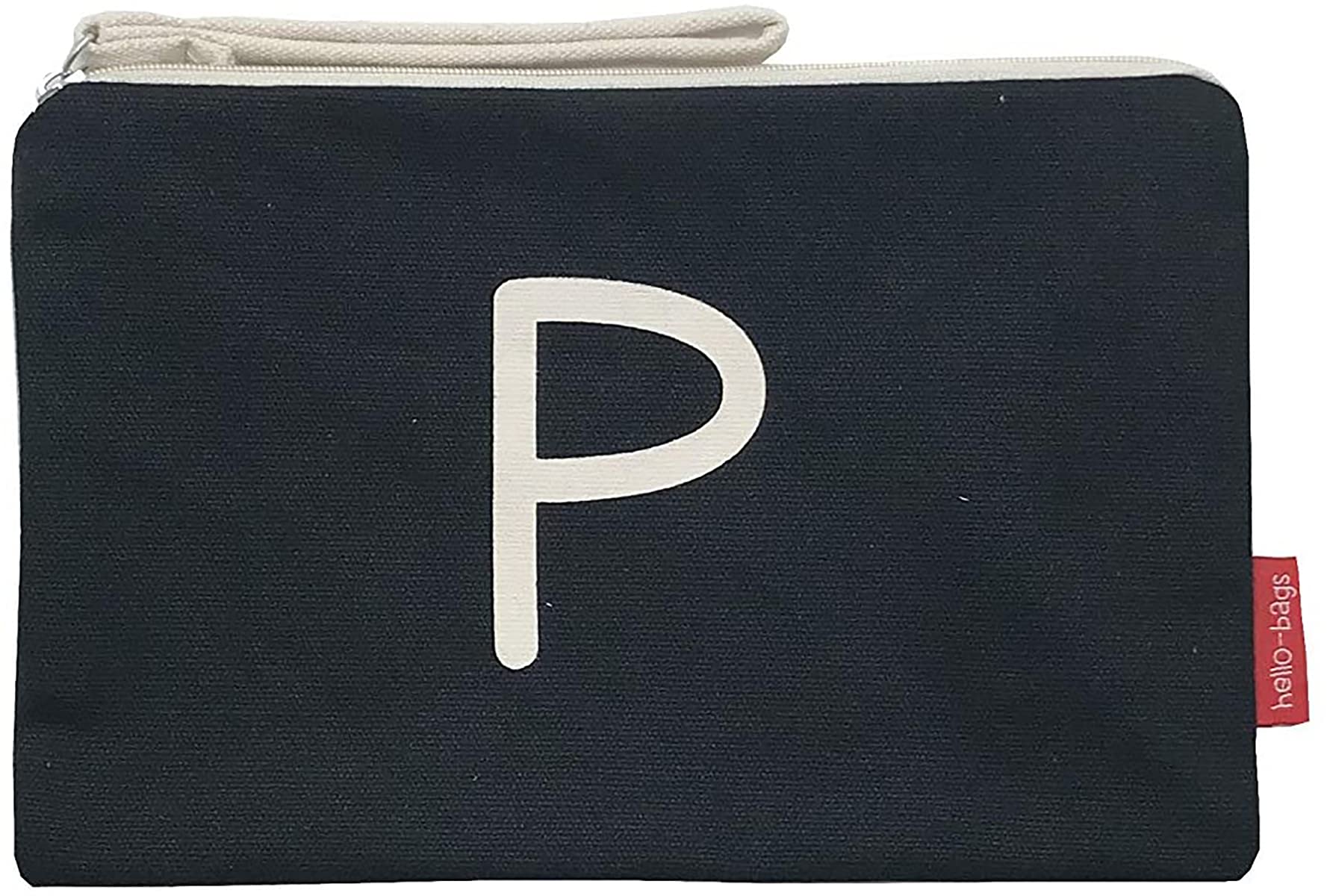 hello-bags. Makeup Bag/Wristlet Handbag. Exterior: 100% Cotton. Includes zipper and lining. Packed in a gift kraft envelope. Model: “P”. Color: Black. Measurements: 23 * 15,5 cm.
